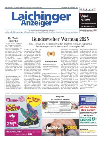 13.09.2023 Laichinger Anzeiger