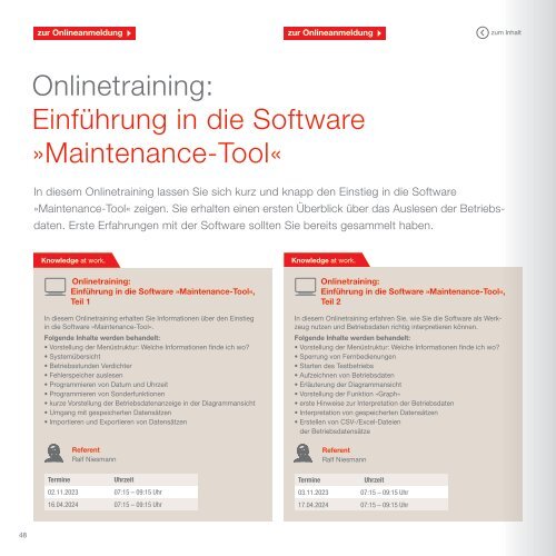 Mitsubishi Electric - Wissentraining 2023/2024 - Schulungsprogramm