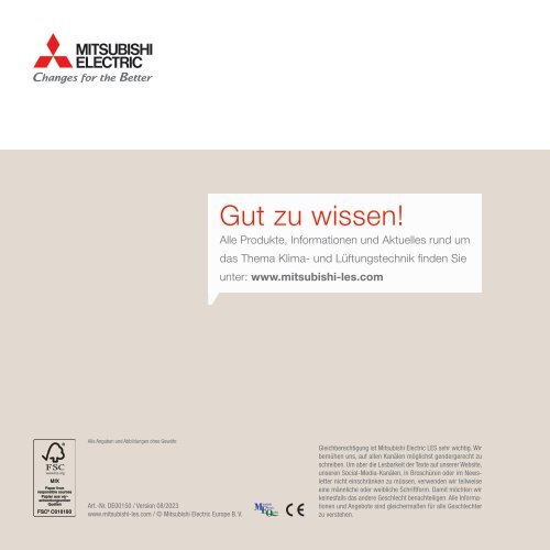 Mitsubishi Electric - Wissentraining 2023/2024 - Schulungsprogramm