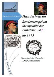 Hundertwasser Sonderstempel ab 1975  