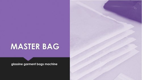 glassine garment bags machine 