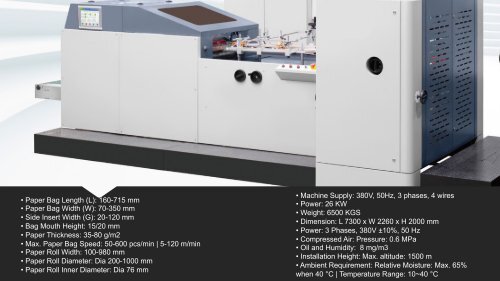 glassine garment bags machine 