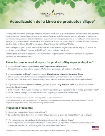 Actualización de la Línea de productos Slique®