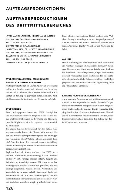 Filmakademie Baden-Württemberg Campus Magazin 23/24