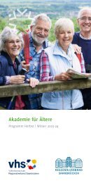 vhs Regionalverband Saarbrücken - Akademie für Ältere - Programm Herbst | Winter 2023-24