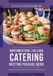 KELLOGG Meeting Package Menu