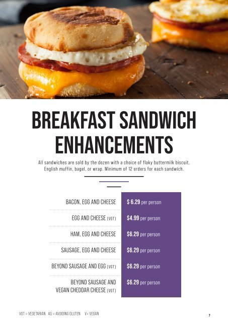 KELLOGG Meeting Package Menu