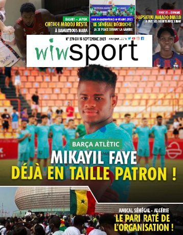 Journal wiwsport n279 - 15 septembre 2023