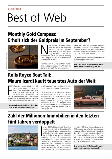 Sachwert Magazin ePaper, Ausgabe 130