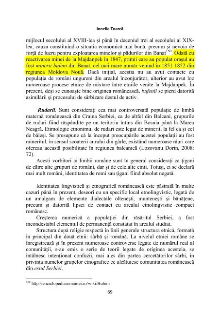 Rumuni u Istocnoj Srbiji geografska studija  Comunitatea românească din estul Serbiei studia geografica