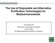 The Use of Disposable and Alternative Purification Technologies for ...