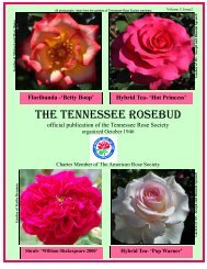 Spring NewsLetter - Tennessee Rose Society