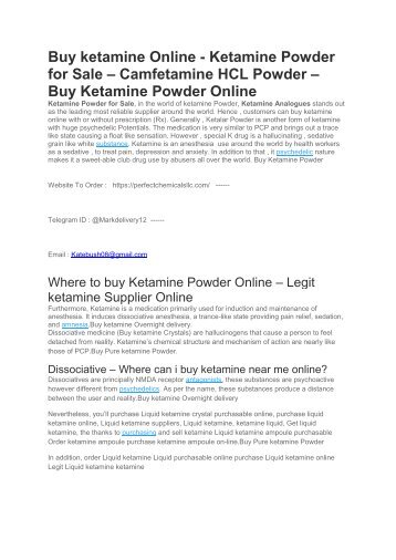 Buy Ketamine Online - Buy Ketamine Powder Online - Ketamine for sale - Ketamine powder for sale
