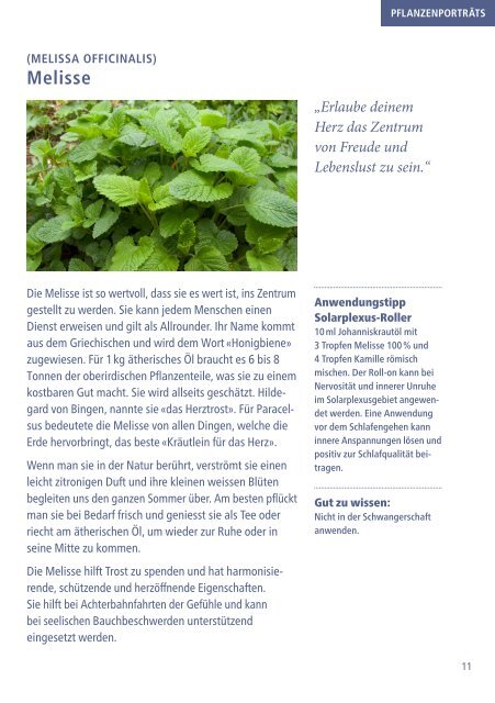 Ruhe erleben | Aromalife Broschüre