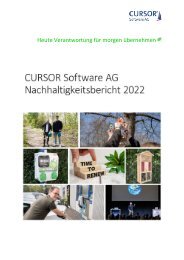 CURSOR Nachhaltigkeitsbericht 2022