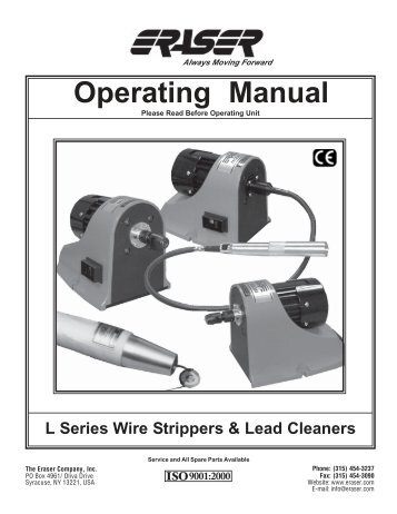 L Series Wire Strippers & Lead Cleaners - AWM Weidner