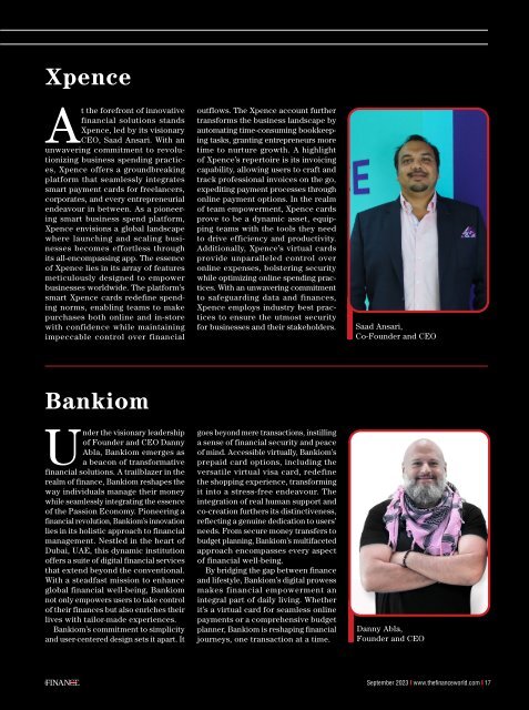 The Finance World Magazine| Edition: September 2023