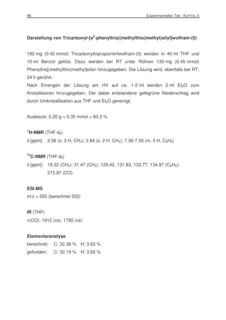 Synthese und Charakterisierung neuer Schwefel-Tripodliganden für ...