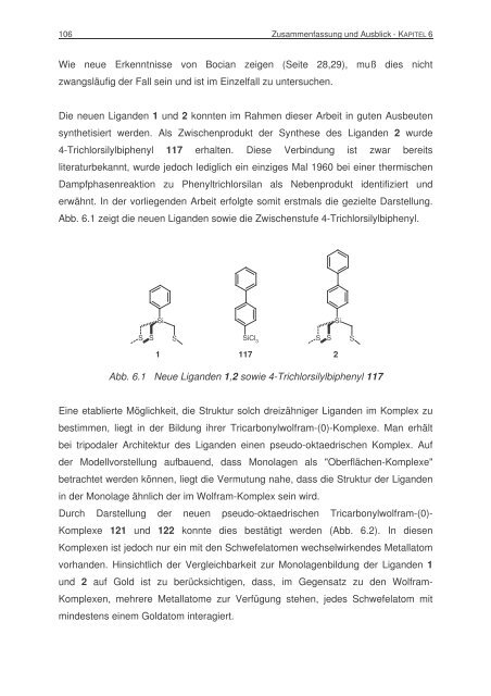 Synthese und Charakterisierung neuer Schwefel-Tripodliganden für ...