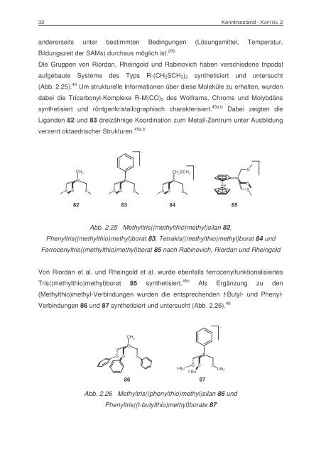 Synthese und Charakterisierung neuer Schwefel-Tripodliganden für ...