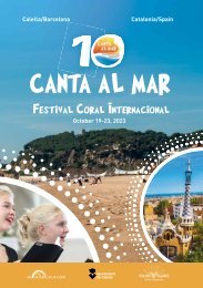 Program Book - 10th Canta al mar – Festival Coral Internacional