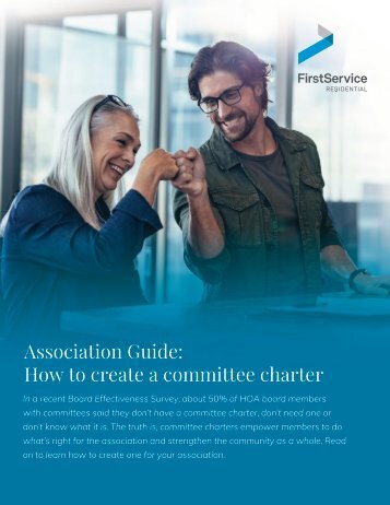 Association Guide: How to create a committee charter