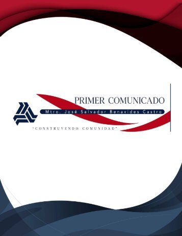 Primer Comunicado 2022-2023 - Rector José Salvador Benavides Castro