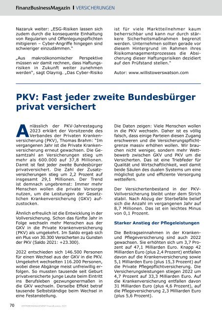 Vertriebsmanagement FinanzBusiness 2023