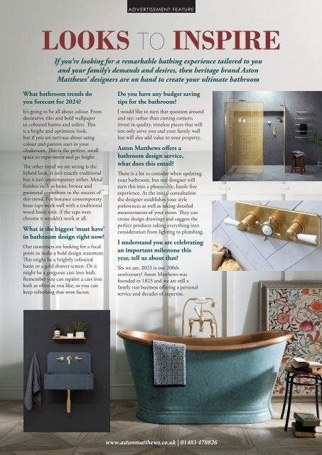 Surrey Homes | SH105 | October 2023 | Interiors & Bathrooms Supplement inside