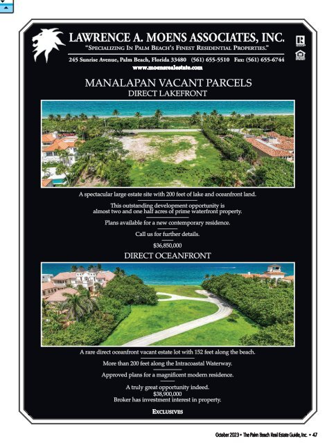 Palm Beach Real Estate Guide OCT 2023