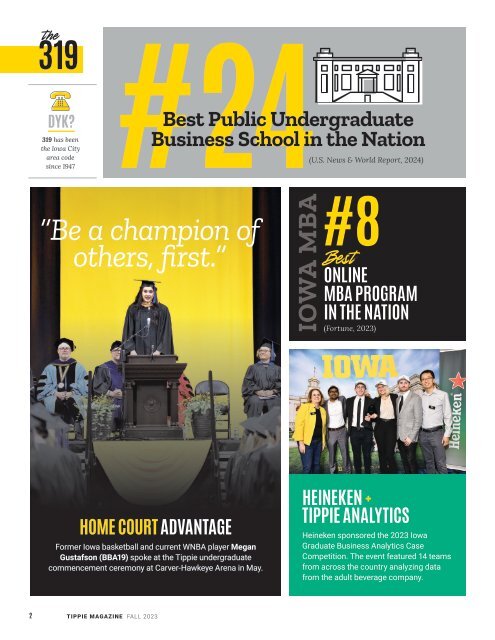 Tippie Magazine (Fall 2023) - Tippie College of Business