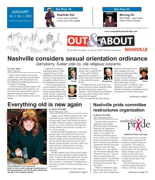 Nashville considers sexual orientation ordinance - Out & About ...