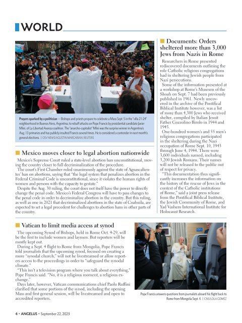 Angelus News | September 22, 2023, Vol. 8, Issue No. 19