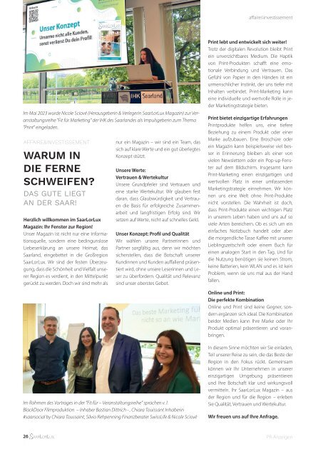 SaarLorLux Magazin Herbst 2023