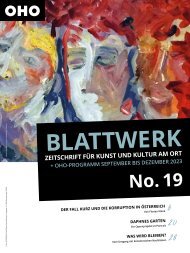 Blattwerk Ausgabe No19 September bis Dezember 2023