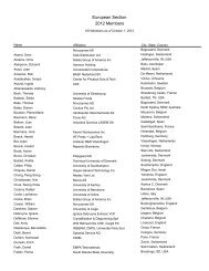 European Section 2012 Members