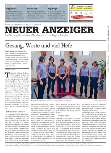 Neuer Anzeiger 22. September 2023