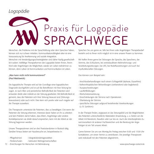 Gesundheitswegweiser Hanse- und Universitätsstadt Rostock & Landkreis Rostock 202324