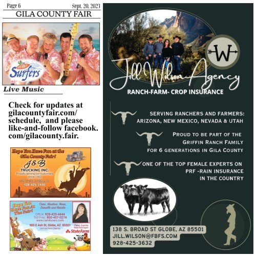 2023 Gila County Fair Tab