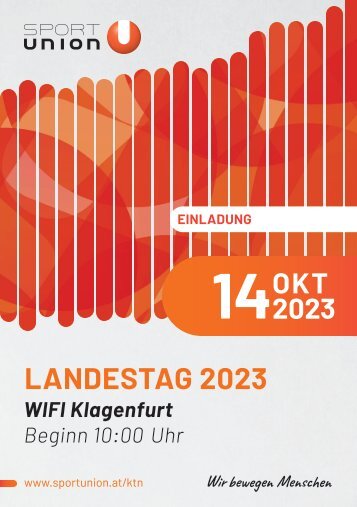 SPORTUNION Kärnten Landestag 2023 Einladung