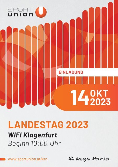 SPORTUNION Kärnten Landestag 2023 Einladung