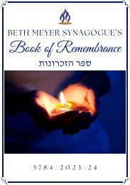 Book of Remembrance 5784/2023-24