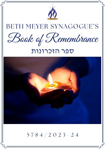 Book of Remembrance 5784/2023-24