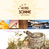 ody, spirit and soul form a unit - Hotel Sonne