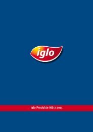 Iglo Produkte März 2011