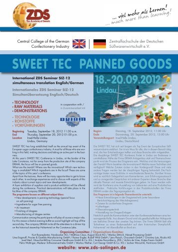 Programm SWEET TEC 2012 Panned Goods - Zentralfachschule ...
