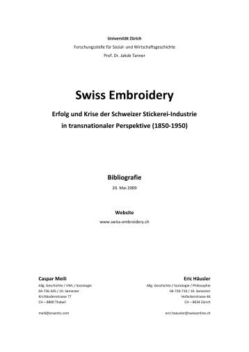 Universität Zürich - Swiss Embroidery