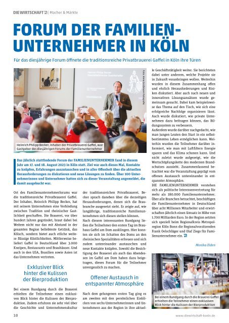 Die Wirtschaft Köln - Ausgabe 06 / 23