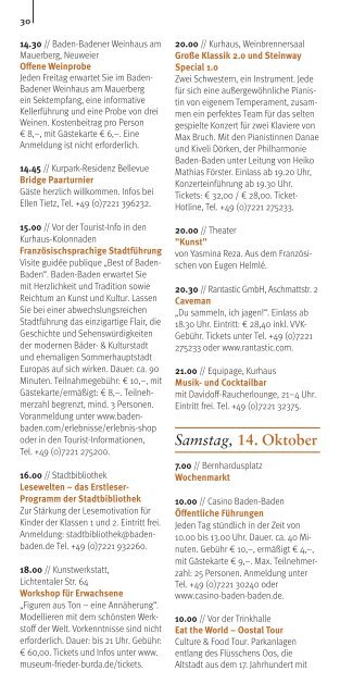 Baden-Baden aktuell Oktober 2023