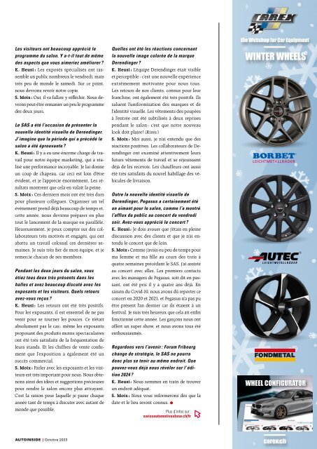 AUTOINSIDE Édition 10 – Octobre 2023